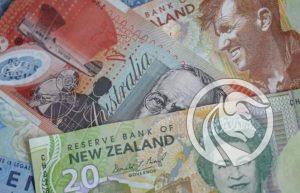 Banknoty AUD i NZD, waluty antypodów