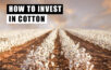 bavlna - jak investovat do bavlny