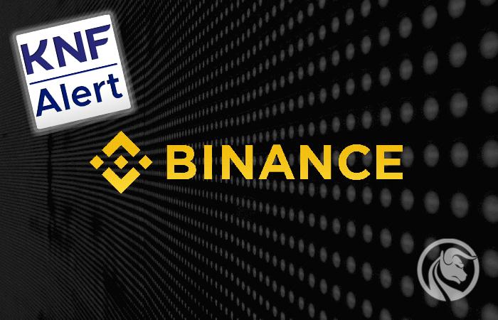 Giełda kryptowalut Binance na cenzurowanym KNF