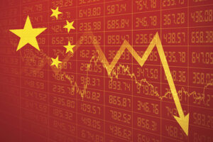 China - mercado de ações cai, bens de luxo