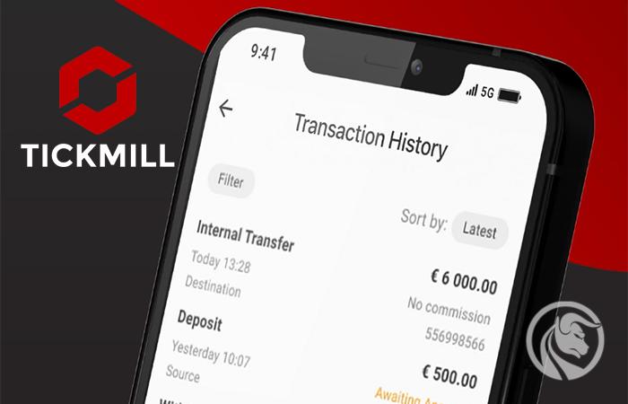 Tickmill udostępnia aplikację mobilną do zarządzania kontem