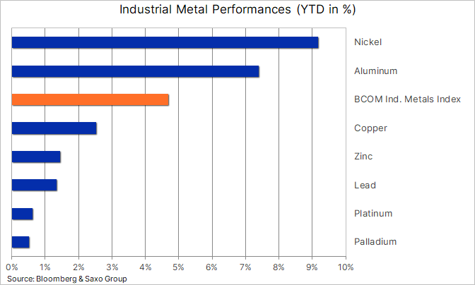 Industrial Metal Performance YTD