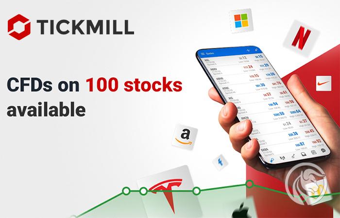 Tickmill rozszerza ofertę o 100 CFD na akcje amerykańskich spółek