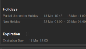 holidays