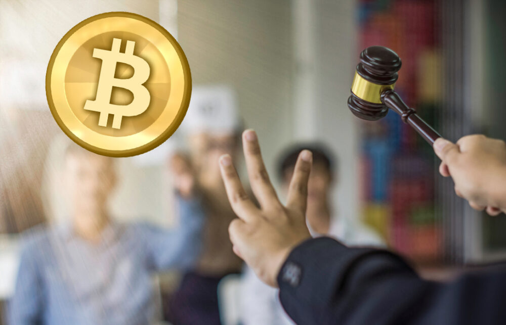 bitcoinová aukcia