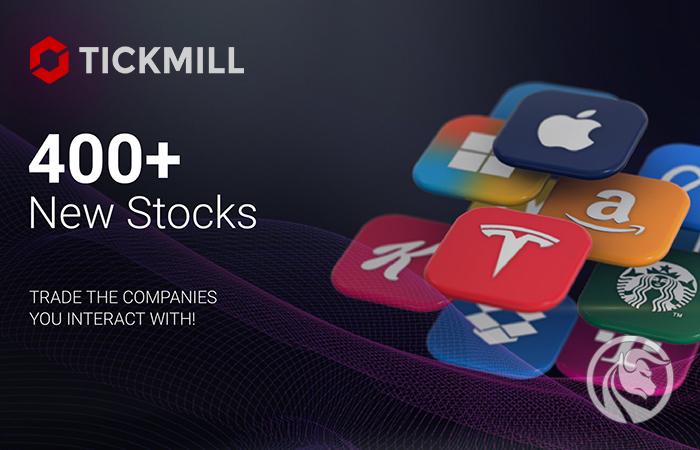 Tickmill rozszerza ofertę o ponad 400 CFD na akcje