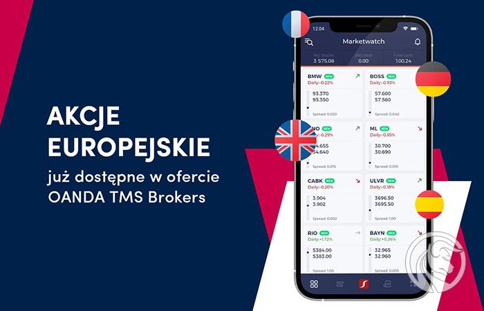 OANDA TMS Brokers dodaje do swojej oferty blisko 580 europejskich akcji