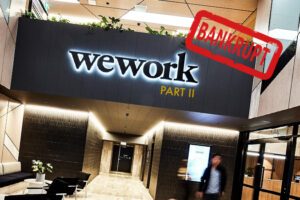 história de falência da wework