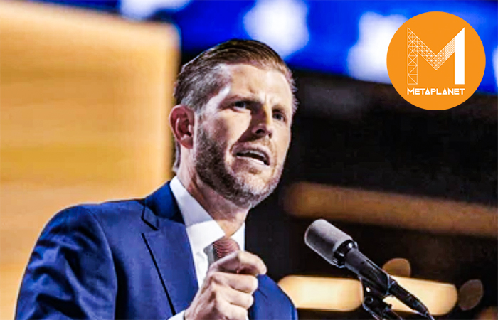 Eric Trump dołącza do rady doradczej Metaplanet