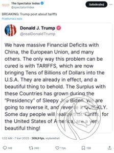 1 trump o cłach