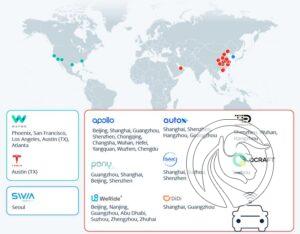1 robo-taxi map swiat