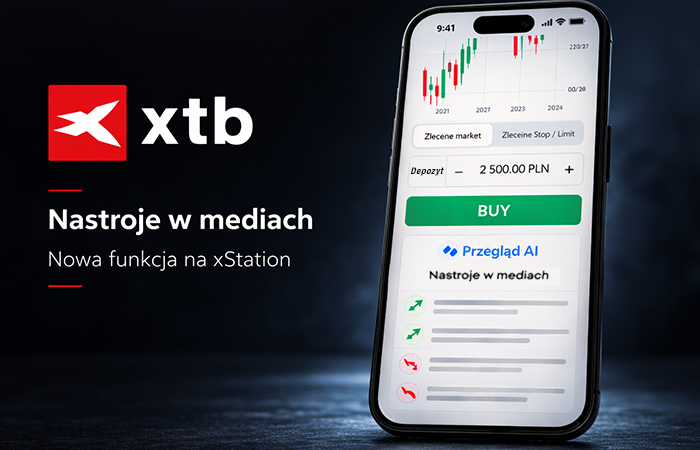 XTB dodaje do xStation „Nastroje w mediach” – rozwiązanie oparte o AI